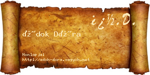 Ádok Dóra névjegykártya